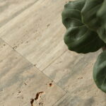 SILVER LATTE VEIN CUT travertine tiles 61x30,5x1,2 cm brushed